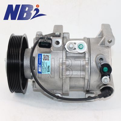 Un buen precio. 97701-1R100 12V Compresor de aire automático DVE16 para Kia Rio Hyundai Accent 977011R100 977011W800 AC Compresor de aire acondicionado 6PK en línea