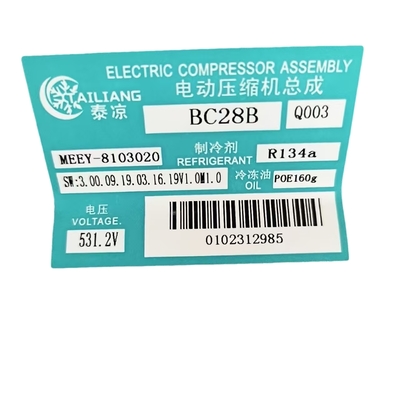 BYD E6 MEEY-8103020 531.2V Nuevo compresor de aire de condiciones 12V y 24V Opciones de voltaje